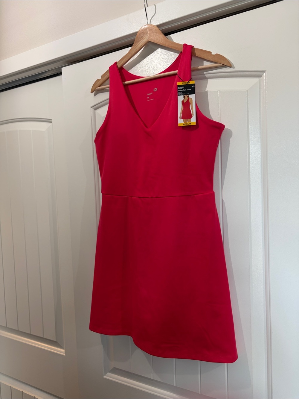 GAP Bright Red V-Neck Sleeveless Mini Dress - Picture 2 of 10
